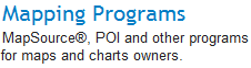 MapSource, POI i inne programy